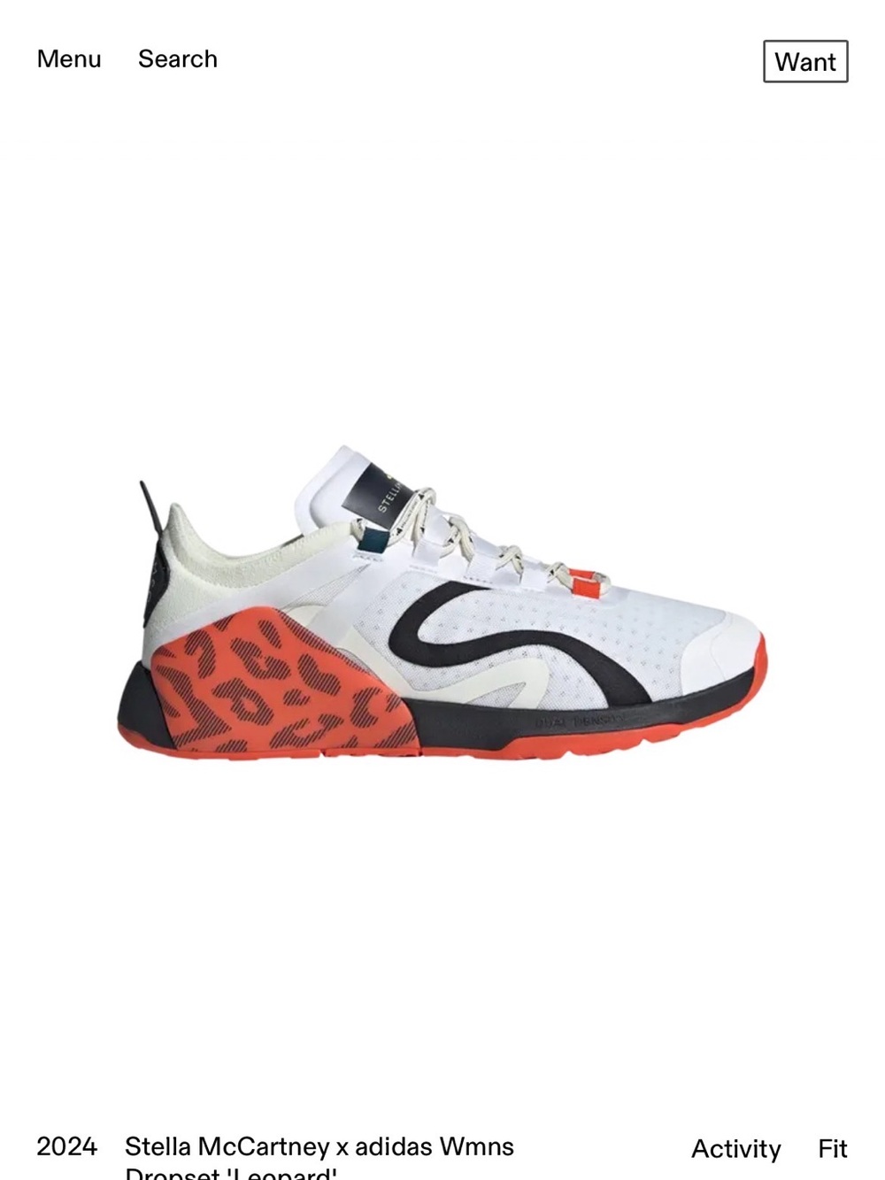Stella McCartney x Adidas  Training Dropset Sneaker